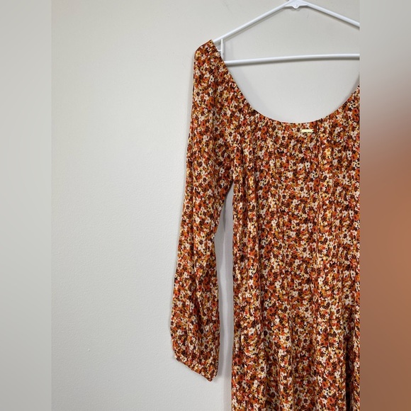 Billabong Floral Fit Long Sleeve Mini Dress Beach Tropical Size SP NWOT - Picture 8 of 13